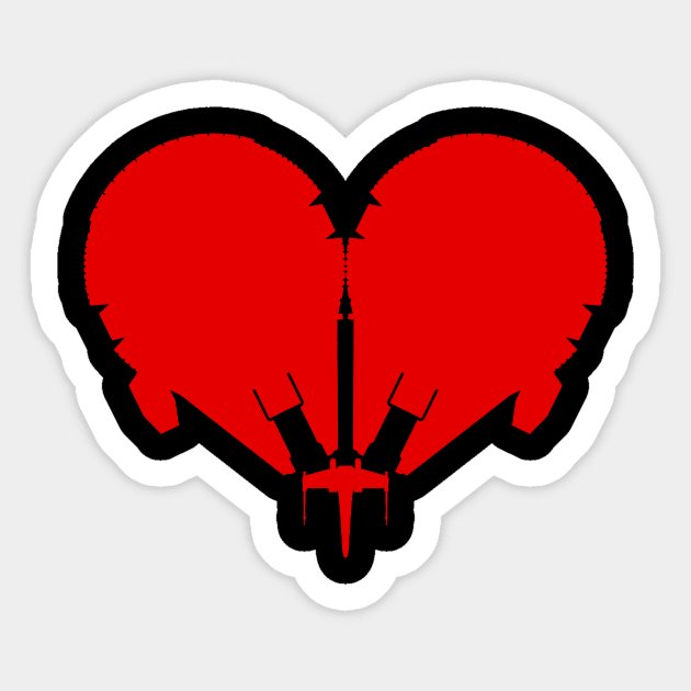 VALENTINE WARS Sticker by KARMADESIGNER T-SHIRT SHOP